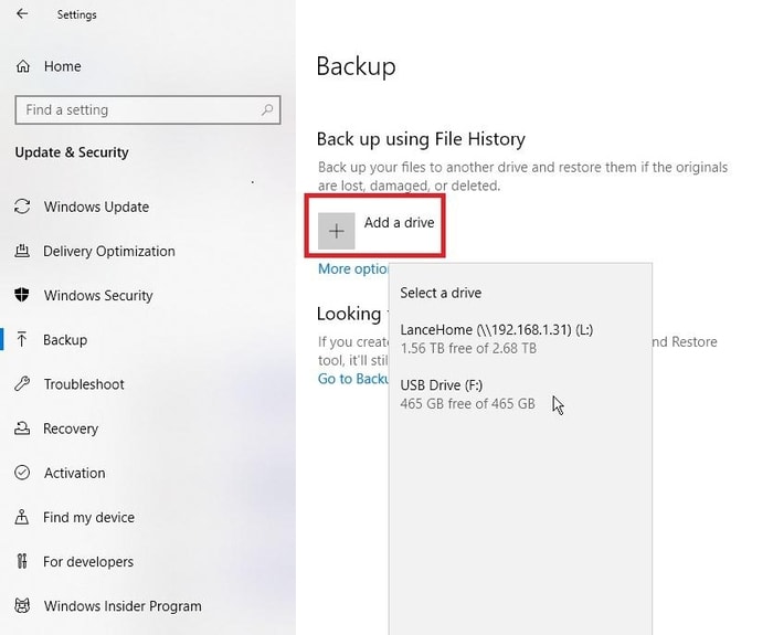 Click On The 'Backup and Restore' click on the ‘Backup and Restore