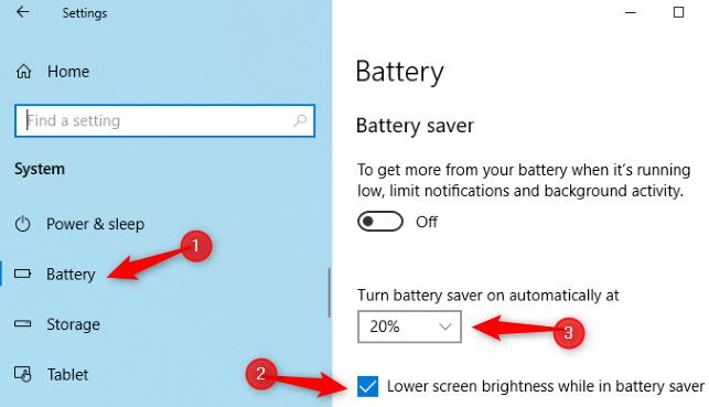 Select The Battery Percentage and Change Battery Saver Select The Battery Percentage and Change Battery Saver