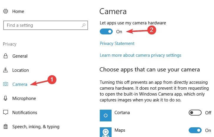 Choose Apps For Which You Want To Enable Webcam Permission Choose Apps For Which You Want To Enable Webcam Permission