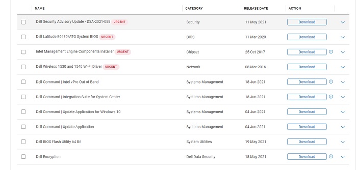 choose the Download selected driver files option choose the Download selected driver files option