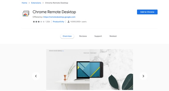 Chrome Remote Desktop Chrome Remote Desktop extension