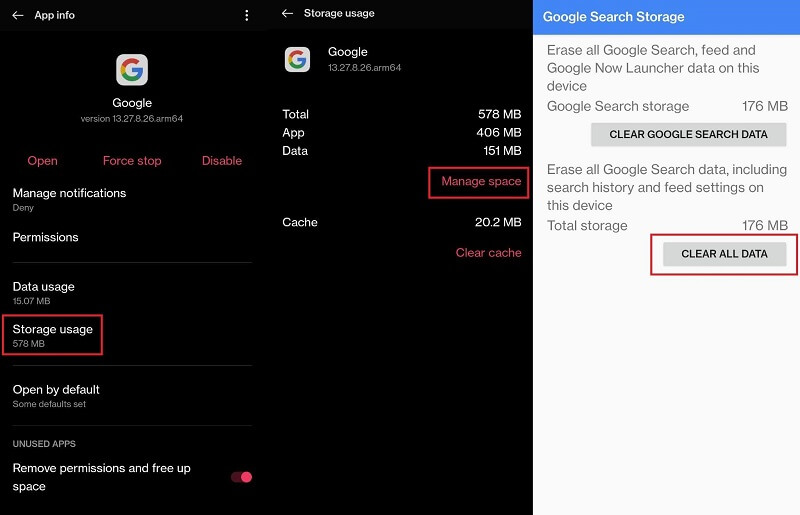 Clear All Data Clear All Data