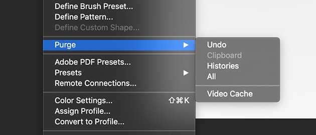 Clear Cache Using Photoshop Software Clear Cache Using Photoshop Software