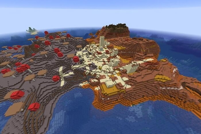 Desert Village on a Mushroom Island Desert Village on a Mushroom Island