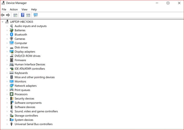 List of Device in Device Manager device manager