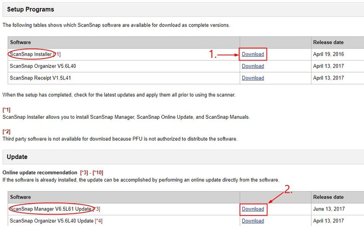 Download ScanSnap Installer Download ScanSnap Installer