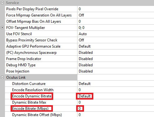 Encode Dynamic Bitrate settings to Default and Encode Bitrate Encode Dynamic Bitrate settings to Default and Encode Bitrate