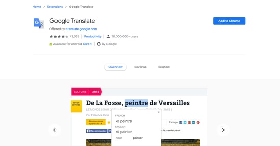Google Translate Google Translate - Best Google Chrome plugin