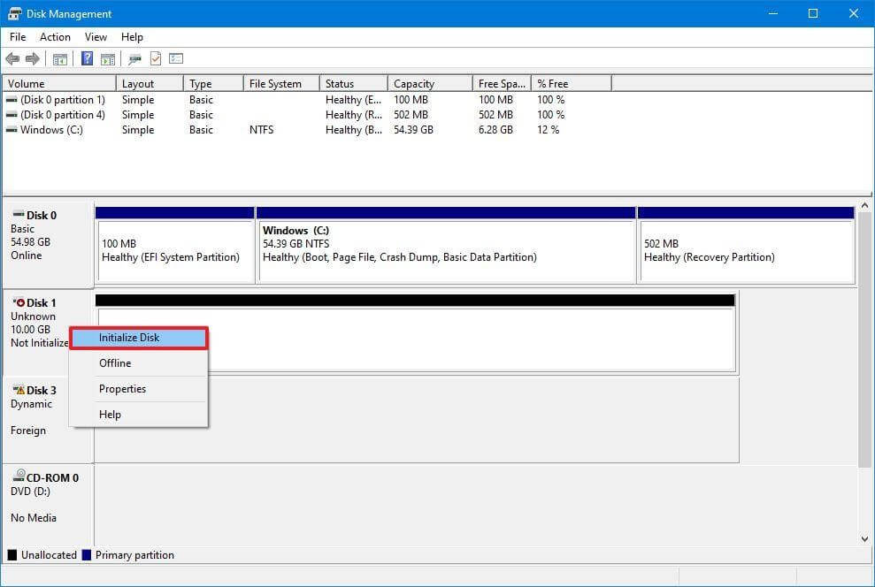 Initialize Drive Initialize Drive