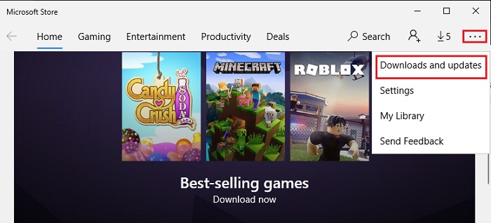 Select Downloads and Updates Select Downloads and Updates