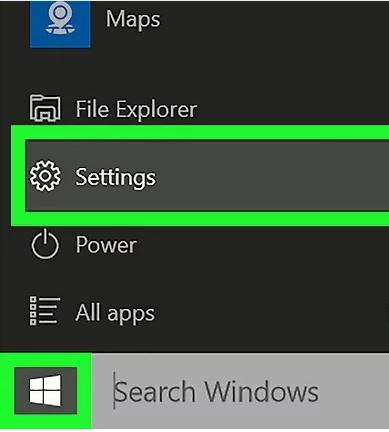 Click On The ‘Settings’ Option click on the ‘settings’ option