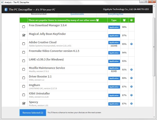 The PC Decrapifier The PC Decrapifier