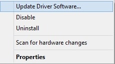 click on update driver software click on update driver software