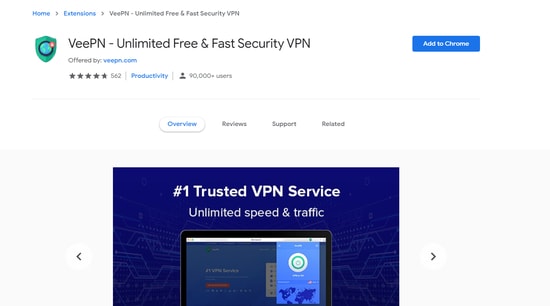 VeePN VeePN powerful security extension for your chrome browser