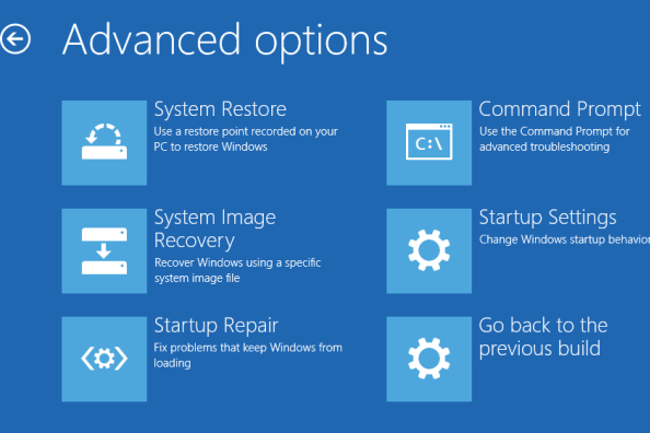 Advanced Options - Click on System Repair Advanced Options - Click on System Repair