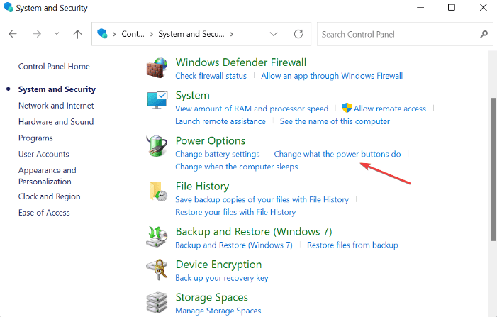 Change what the power buttons do Change what the power buttons do