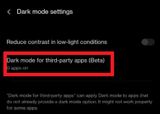Dark mode for third-party apps Dark mode for third-party apps
