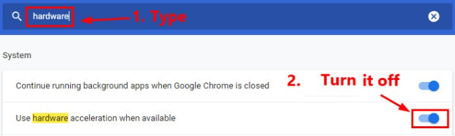 Disable Hardware Acceleration Disable Hardware Acceleration