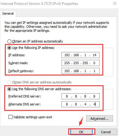 DNS server addresses DNS server addresses