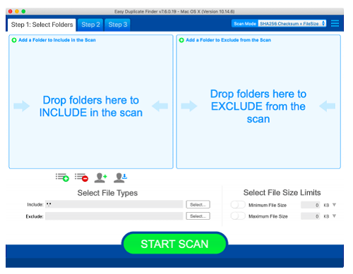 Include and Exclude Option for File Types Include and Exclude Option for File Types