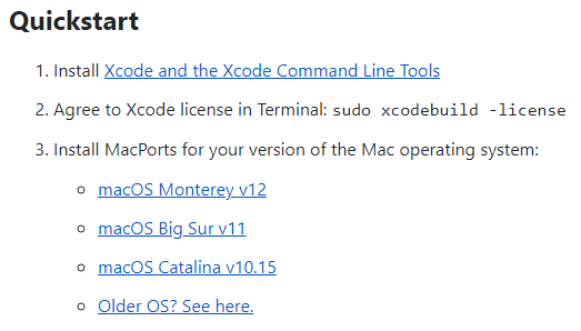 Get MacPorts for your Mac Get MacPorts for your Mac