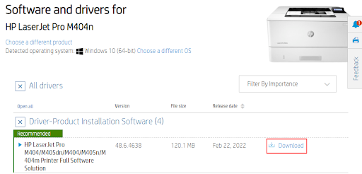 HP LaserJet Pro M404n download HP LaserJet Pro M404n download