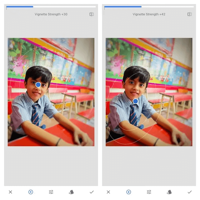 Increase the vignette strength Increase the vignette strength