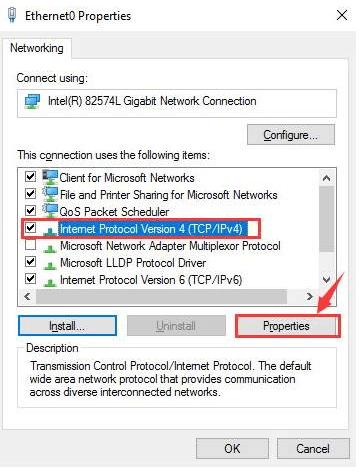 Internet Protocol Version 4 (TCP-IPv4) properties Internet Protocol Version 4 (TCP-IPv4) properties