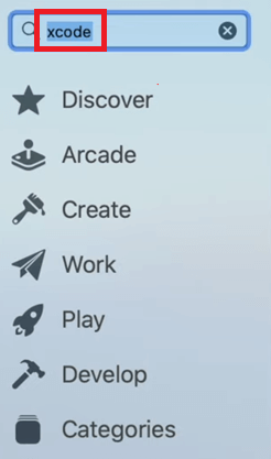 Launch the Apple App Store to search for XCode Launch the Apple App Store to search for XCode