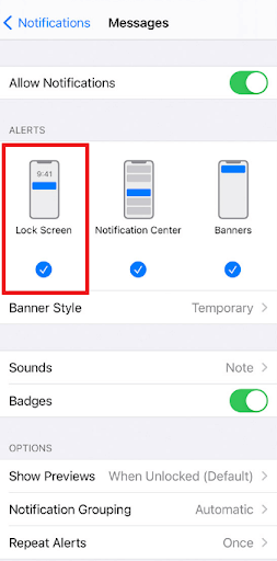 Lock Screen option - iphone Lock Screen option - iphone