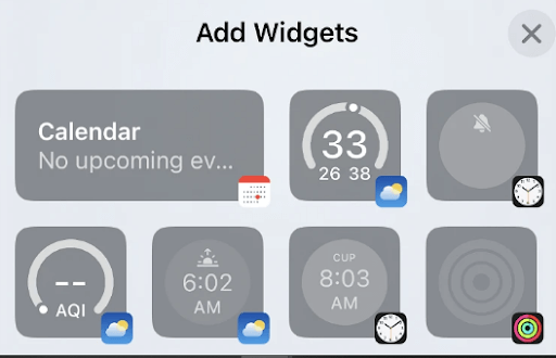 modify the widgets modify the widgets
