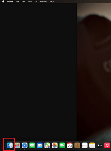 Open the Finder on mac Open the Finder on mac