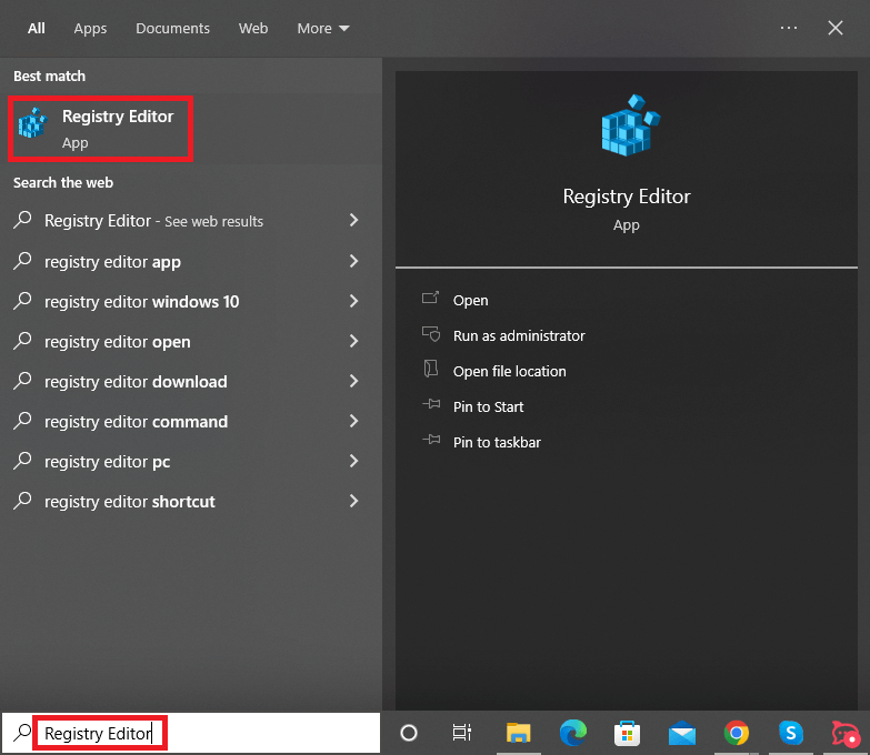 Registry Editor Registry Editor