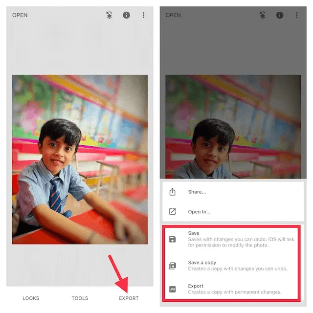 Save the blured image in your iphone Save the blured image in your iphone