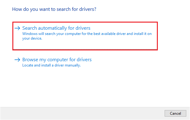 Search Automatically for Updated Driver Software Search Automatically for Updated Driver Software