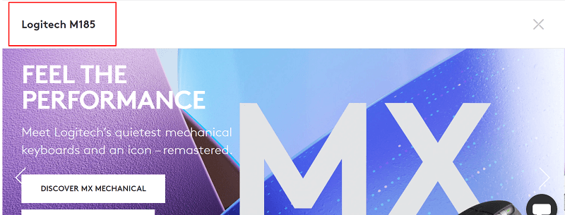 Search for your Logitech M185 mouse Search for your Logitech M185 mouse