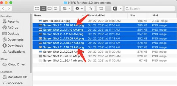 Select Multiple Files on Mac Select Multiple Files on Mac