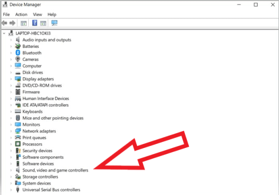 Select Sound, Video and Game Controllers Select Sound, Video and Game Controllers
