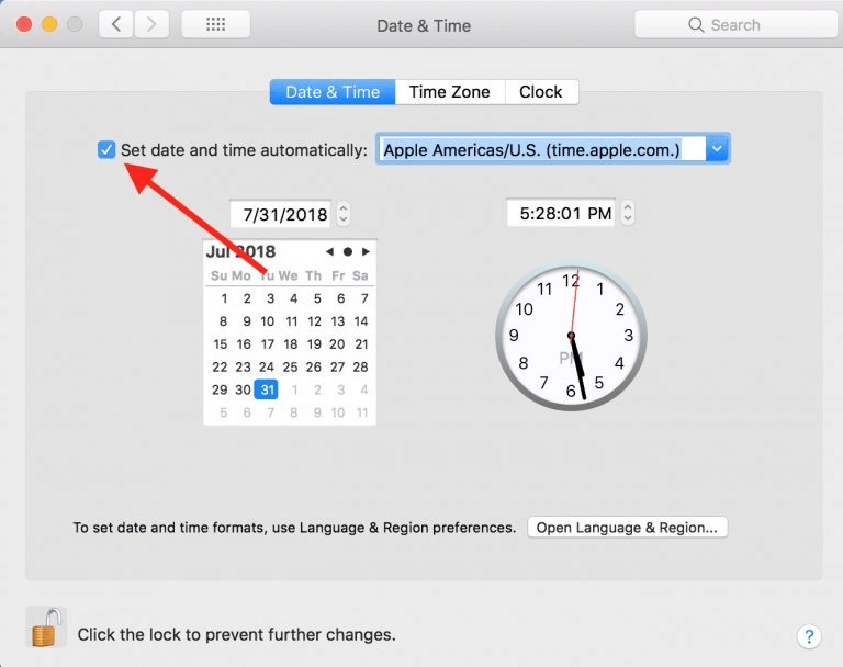 set the date and time automatically set the date and time automatically
